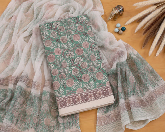 Hand Block Printed Cotton Salwar Suits