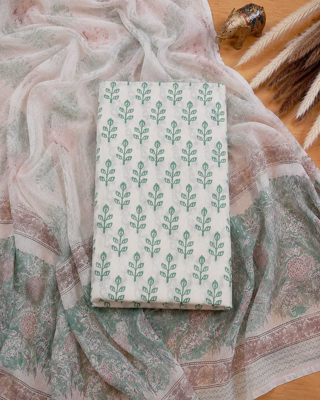 Hand Block Printed Cotton Salwar Suits