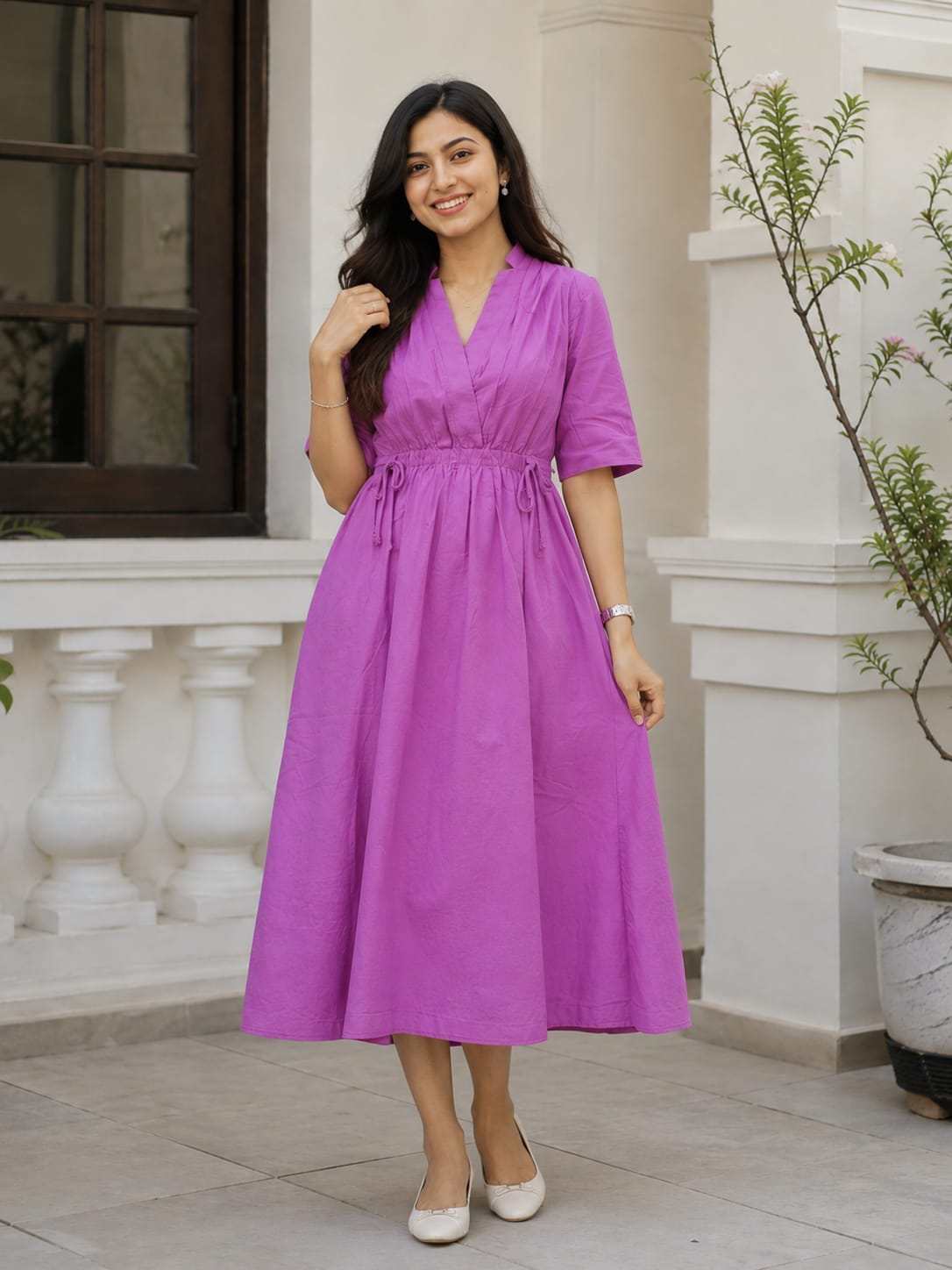 Lavender Grace Cotton Dress
