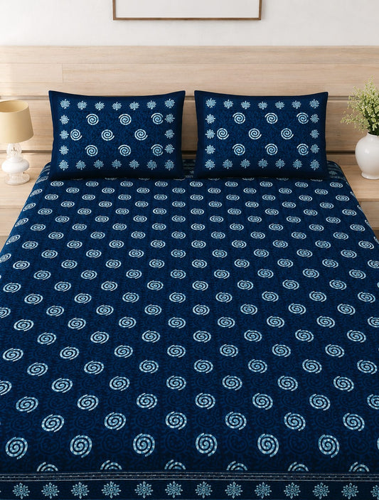 Neel Chakra Pure Cotton Double Bedsheet