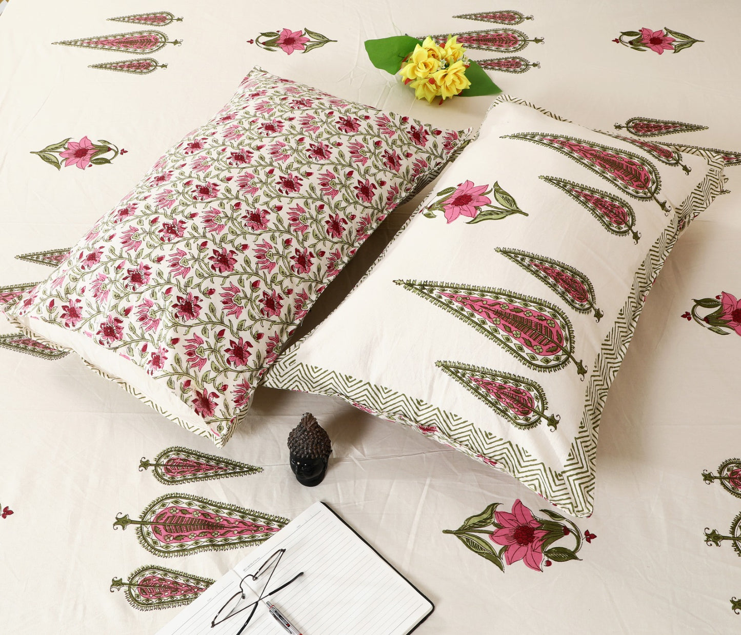 Rose Paisley Heritage King Size Bedsheet