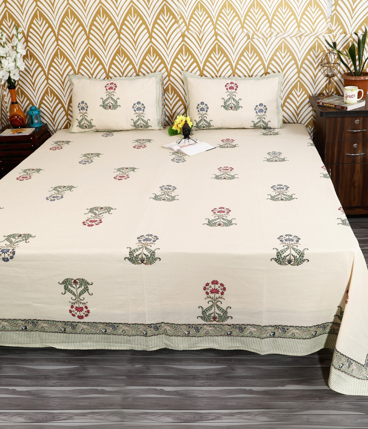 Aabha Hand Block Print Bedsheet