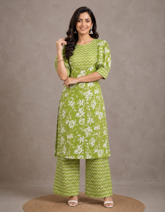 Aafreen Cotton Kurta Palazzo Set