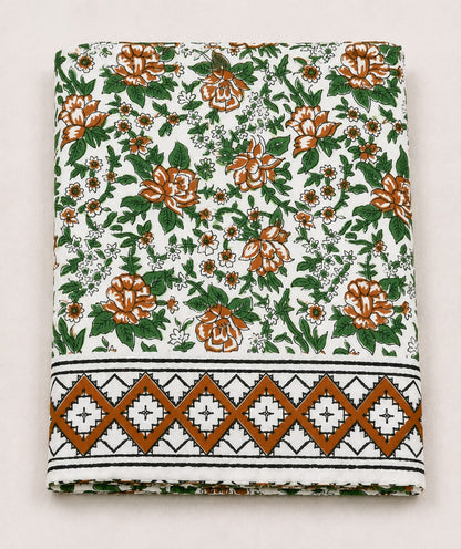 Bagru Bloom Cotton Suit with Chiffon Dupatta