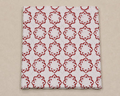 Crimson Floral Kota Doriya Dupatta Suit Set
