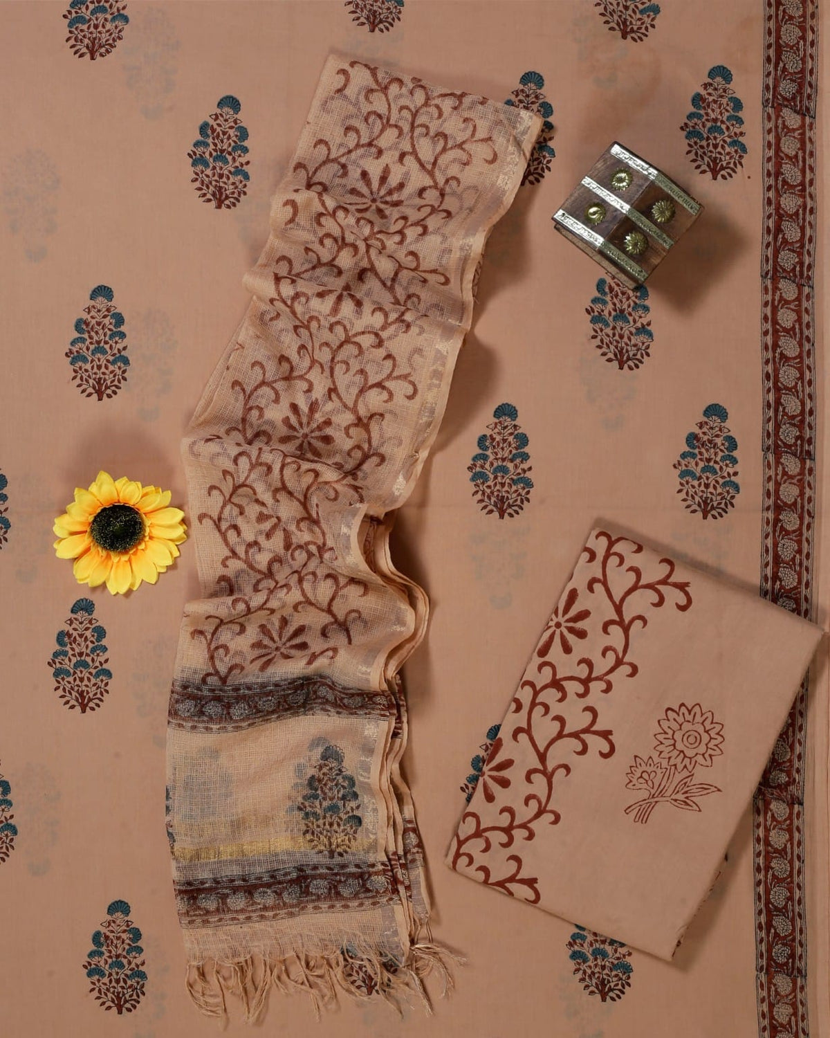 Blush Heritage Kota Doriya Dupatta Suit Set