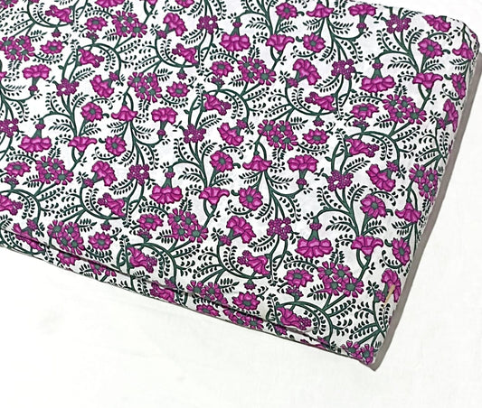Gulabi Phool Jaal Cotton Running Fabric