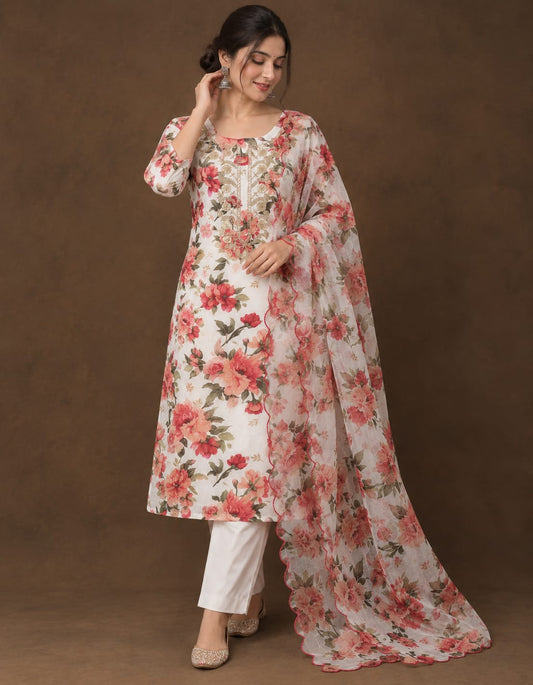 Gulabi Gulshan Chanderi Suit Set
