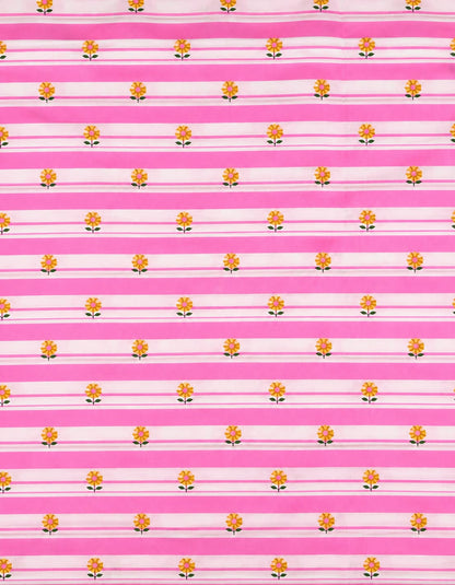 Gulabi Phool Cotton Running Fabric