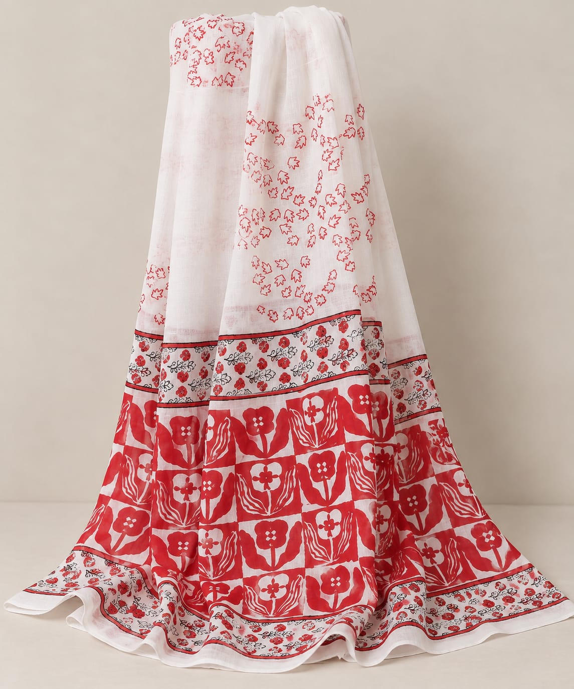 Gulabi Phool Handblock Cotton Suit Set