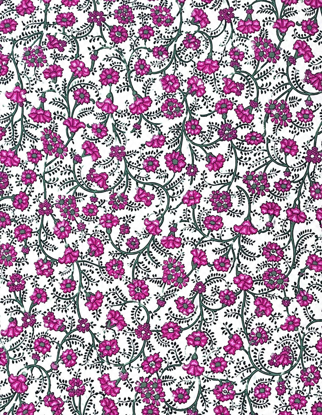 Gulabi Phool Jaal Cotton Running Fabric