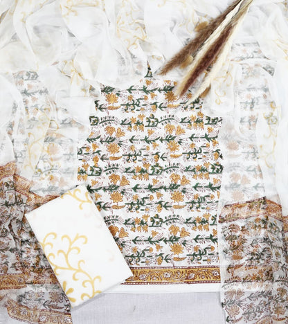 Hand Block Printed Cotton Salwar Suits