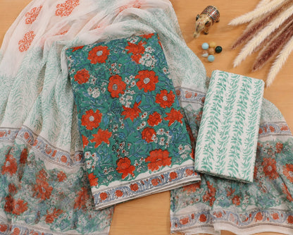 Hand Block Printed Cotton Salwar Suits