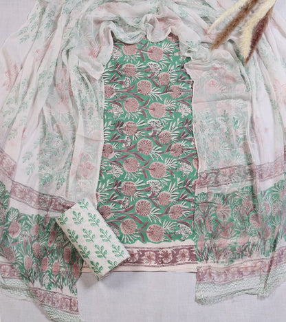 Hand Block Printed Cotton Salwar Suits