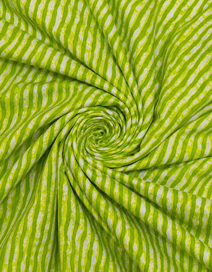Hari Leheriya Cotton Running Fabric