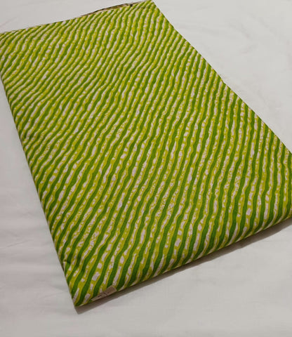 Hari Leheriya Cotton Running Fabric