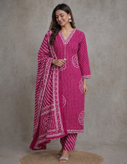 Heritage Bloom Cotton Suit Set