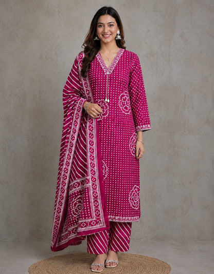 Heritage Bloom Cotton Suit Set