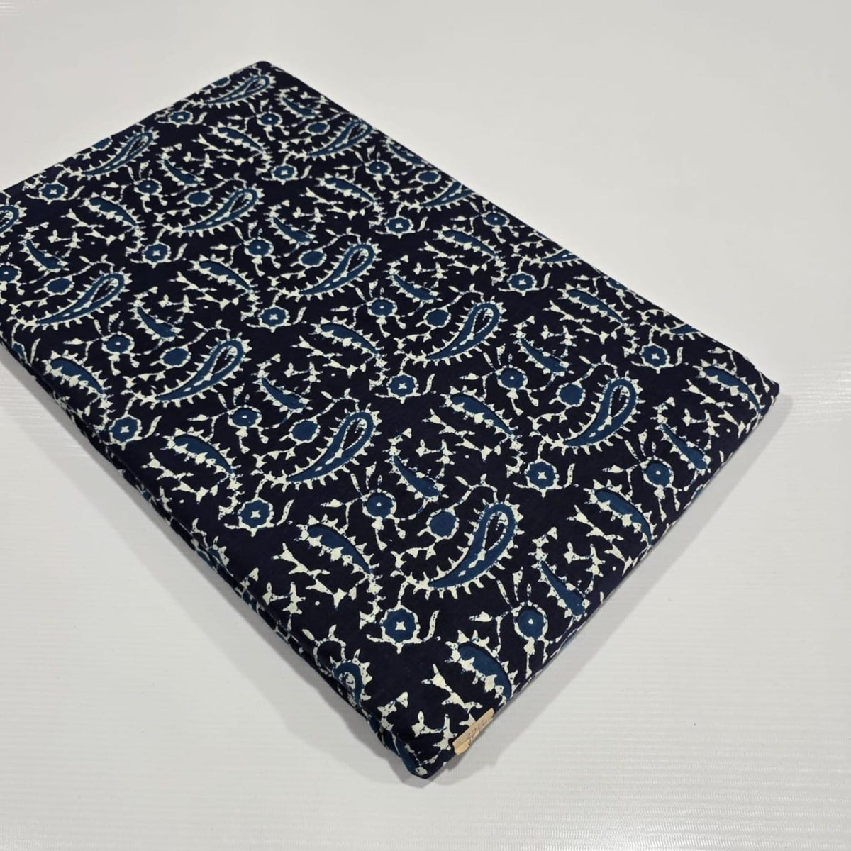 Indigo Jaal Cotton Running Fabric