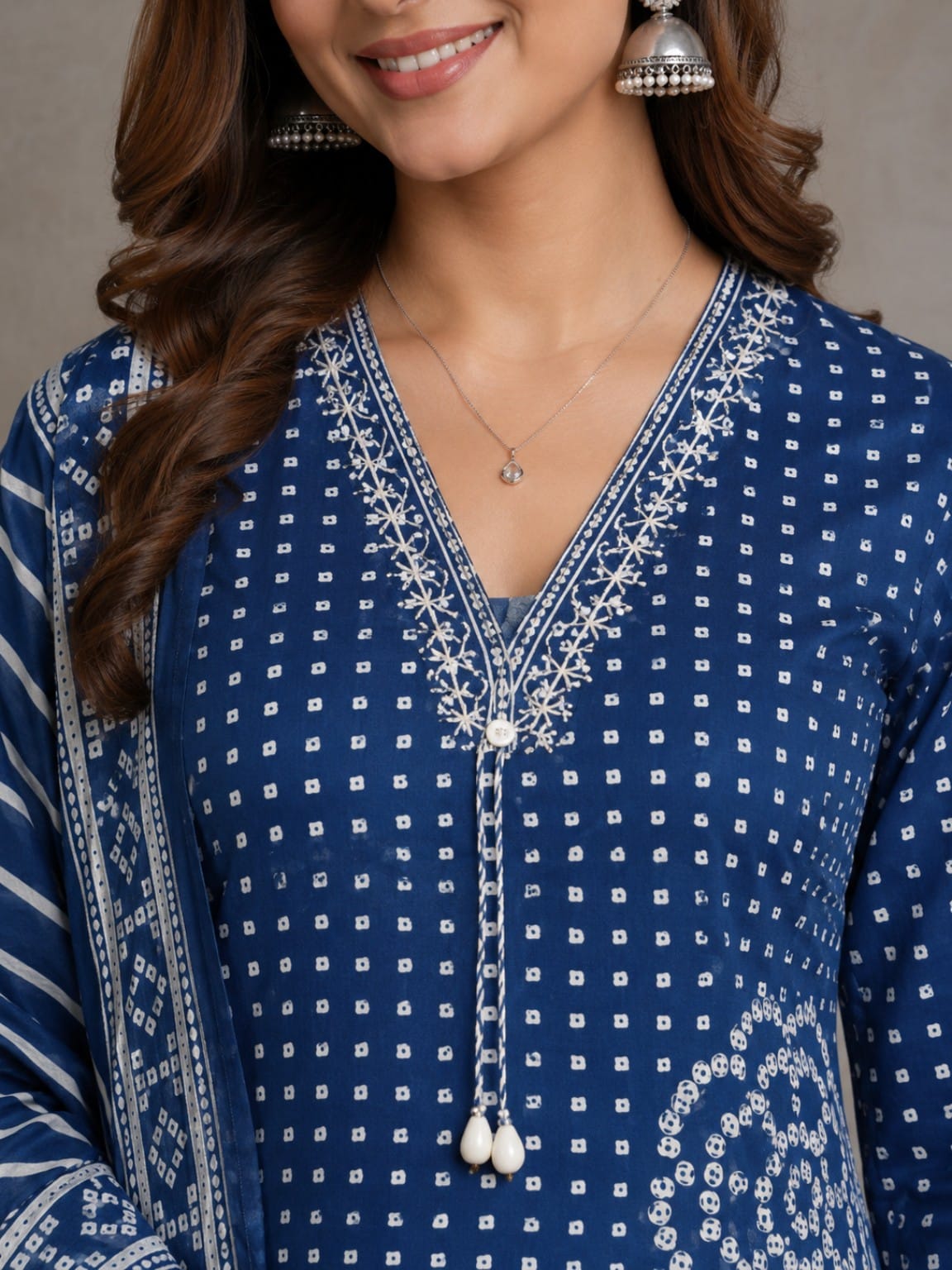 Indigo bloom Cotton Suit Set