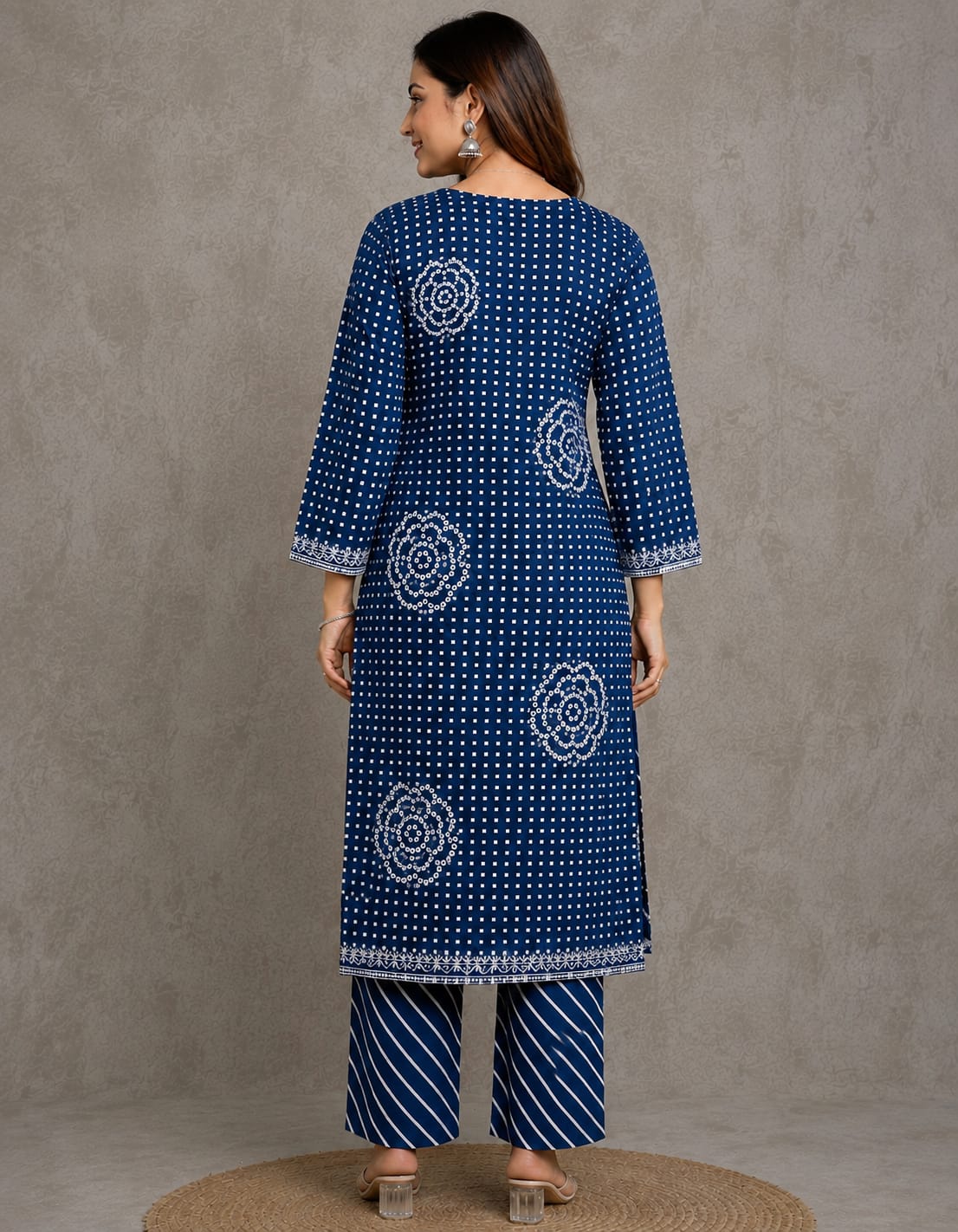 Indigo bloom Cotton Suit Set