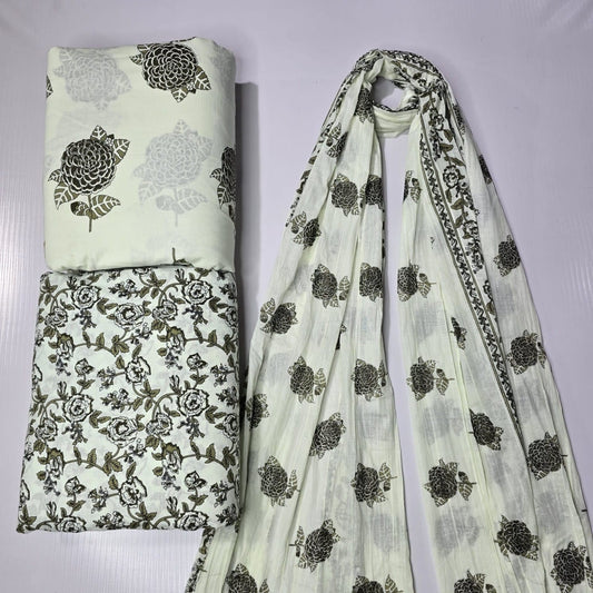 Jaipur block Print Pure Cotton Suit Set