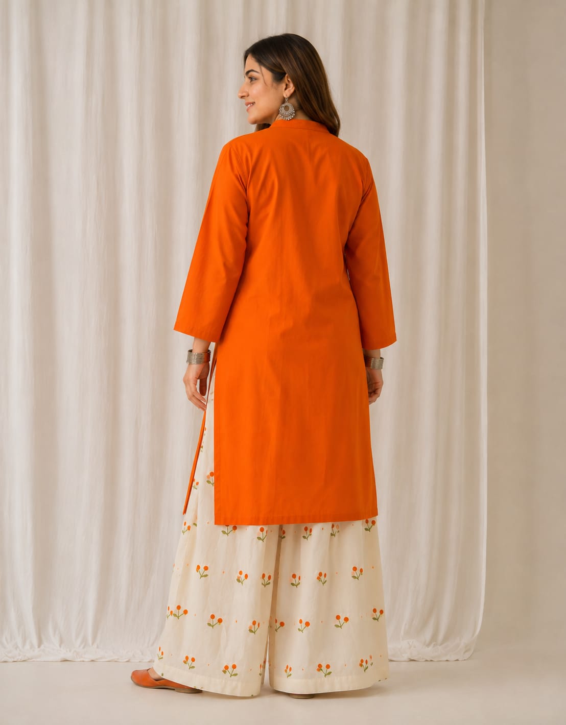 Kesariya Bloom Farshi Salwar Set
