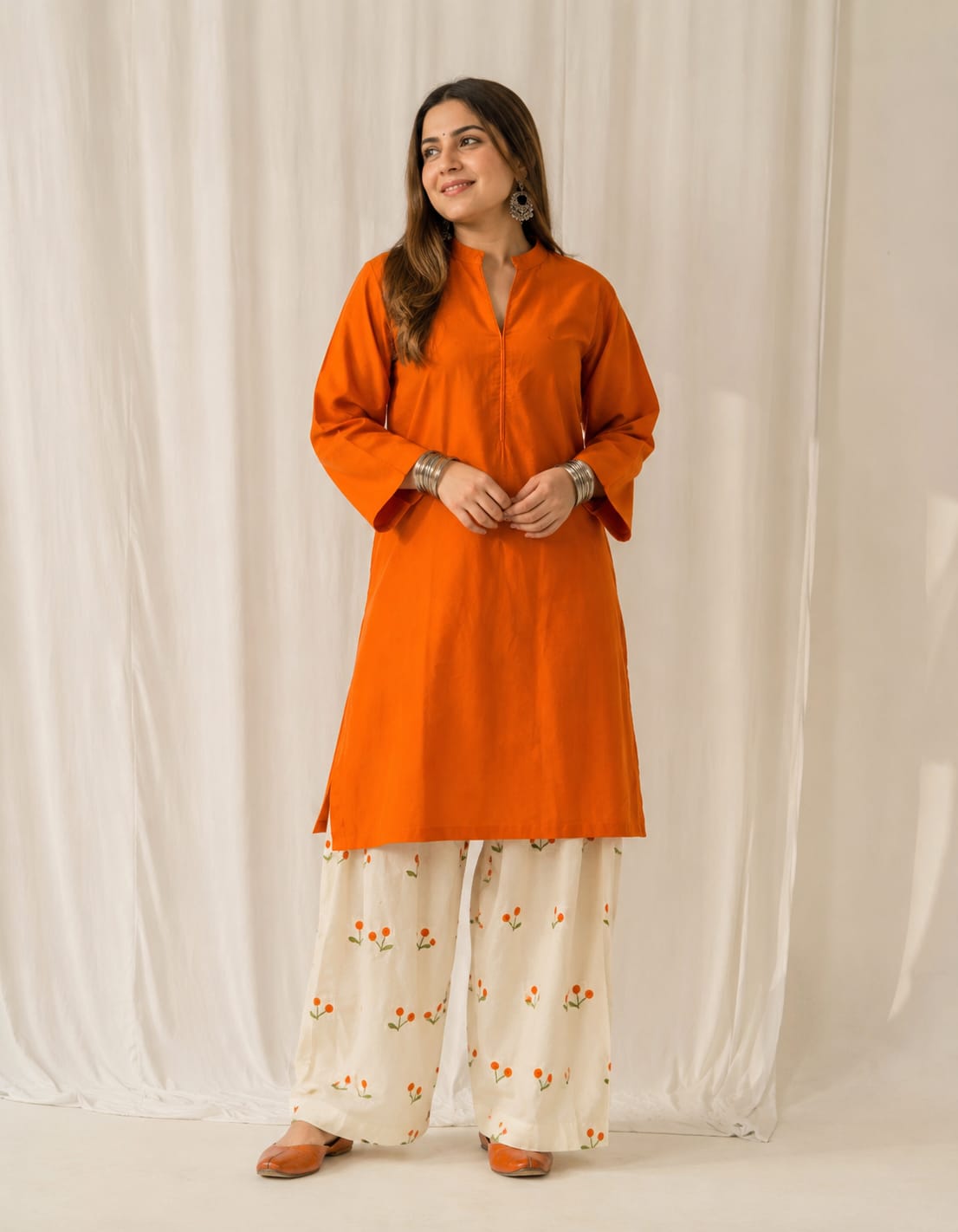 Kesariya Bloom Farshi Salwar Set