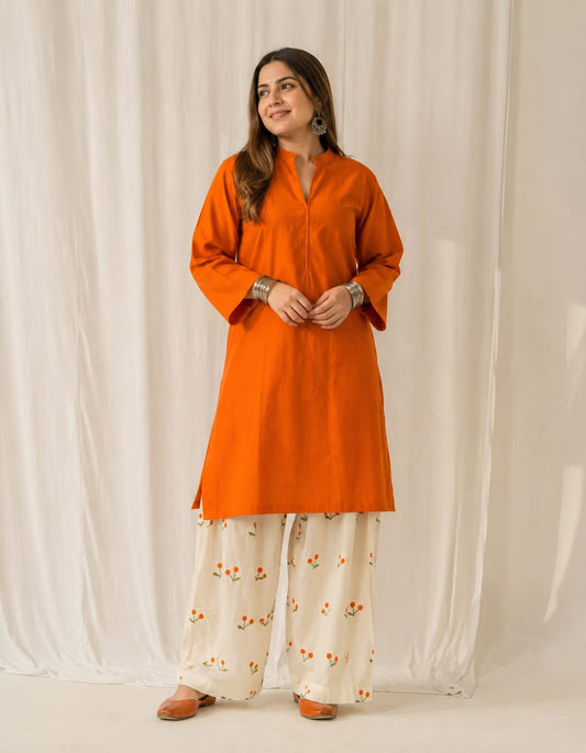 Kesariya Bloom Farshi Salwar Set