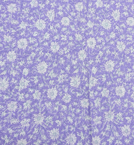 Lavender Gulbahar Cotton Running Fabric