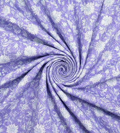 Lavender Gulbahar Cotton Running Fabric