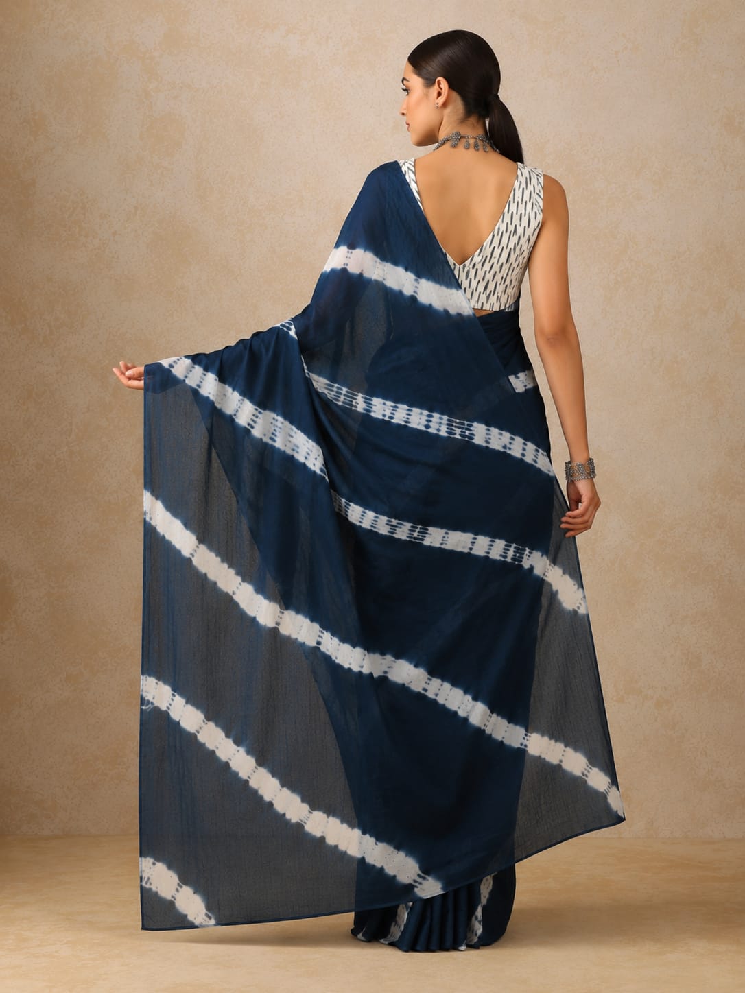 Leher Bagru Pure Mulmul Cotton Saree