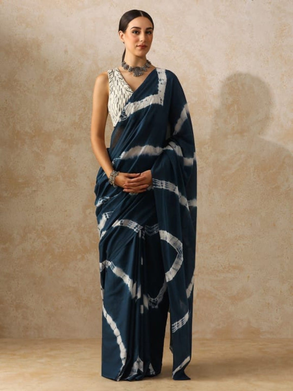 Leher Bagru Pure Mulmul Cotton Saree