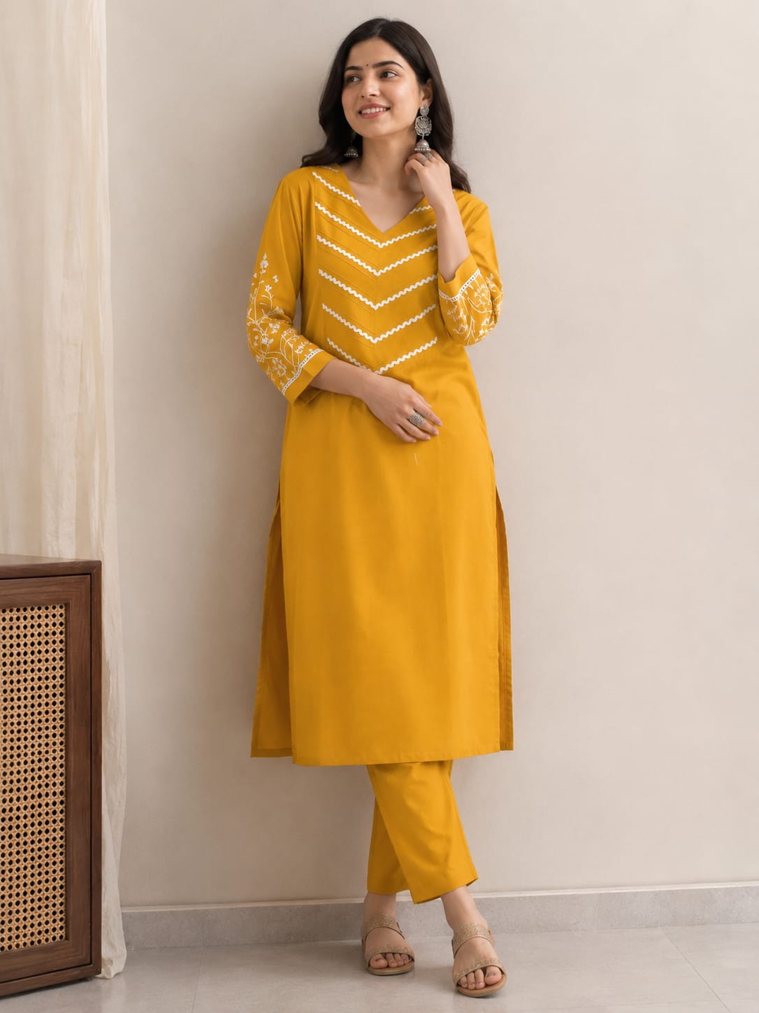 Marigold Muse Cotton Kurta Pant Set