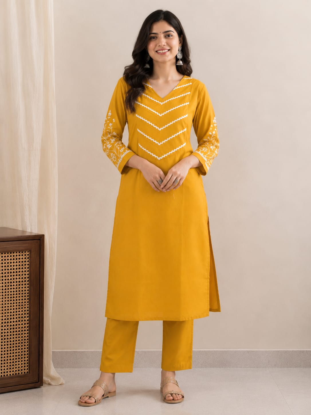 Marigold Muse Cotton Kurta Pant Set