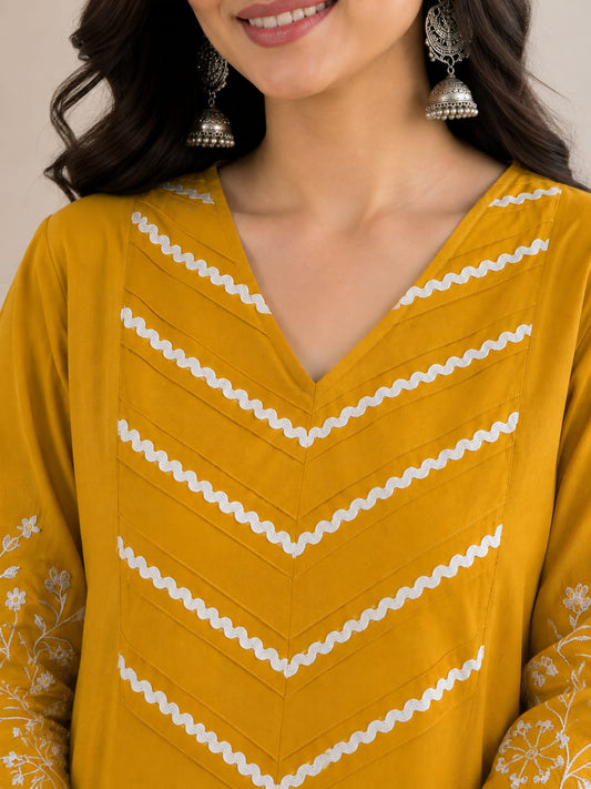 Marigold Muse Cotton Kurta Pant Set