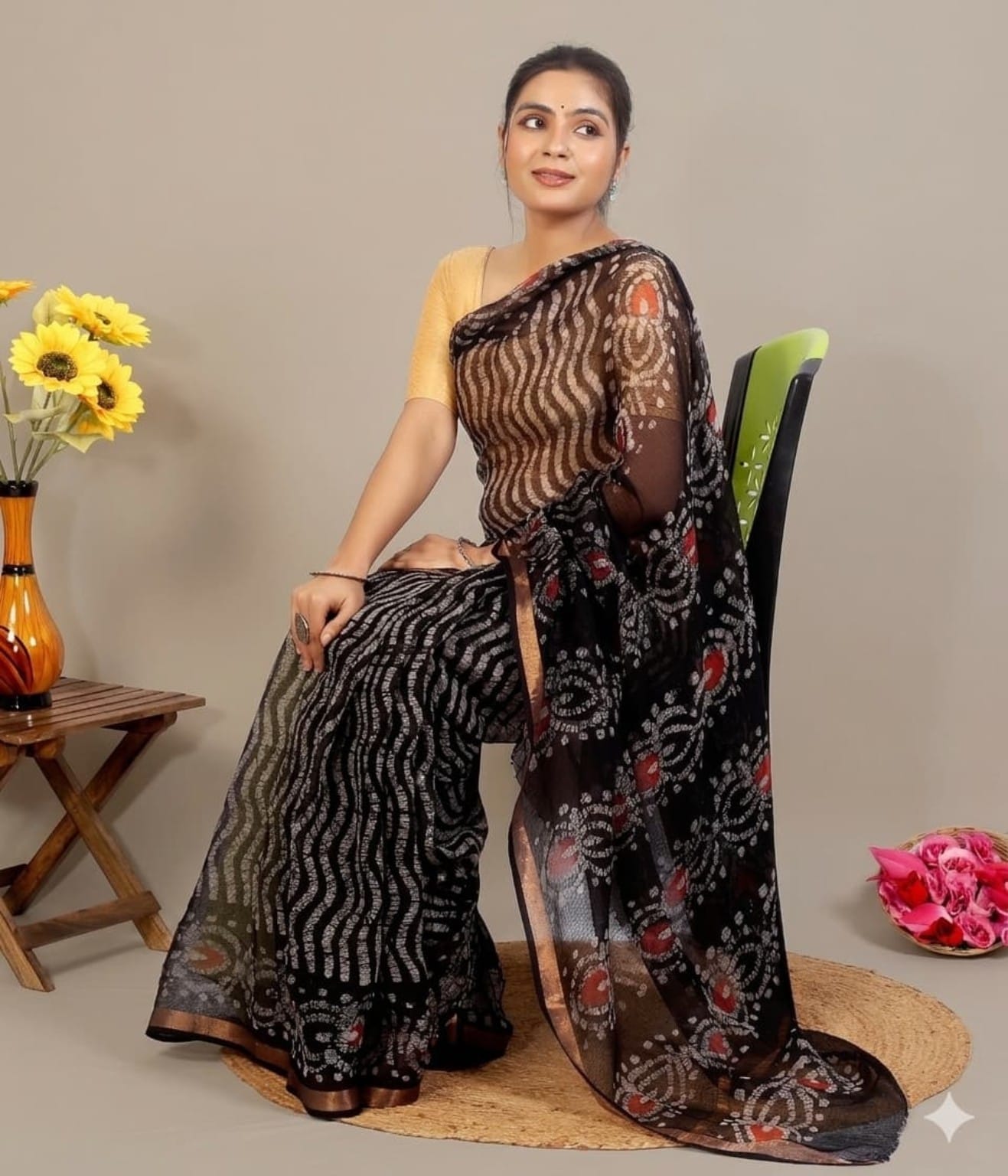 Meher Noir Kota Doriya Saree