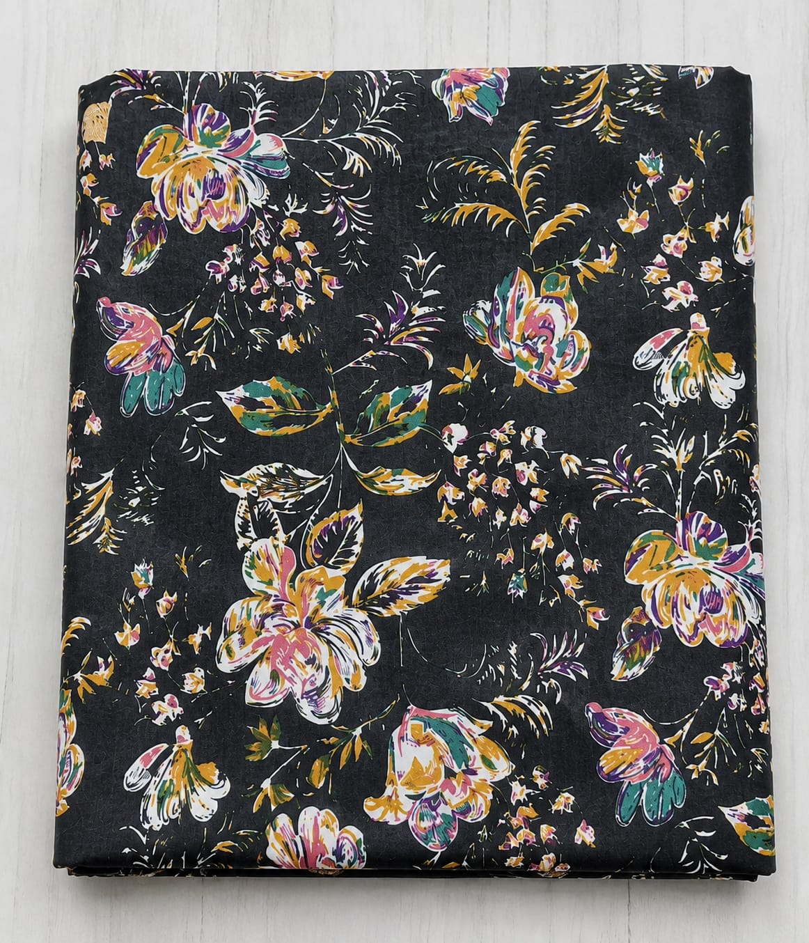 Midnight Floral Pure Cotton Block Print Suit Set