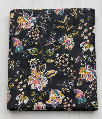Midnight Floral Pure Cotton Block Print Suit Set