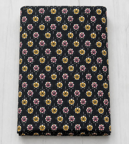 Midnight Floral Pure Cotton Block Print Suit Set