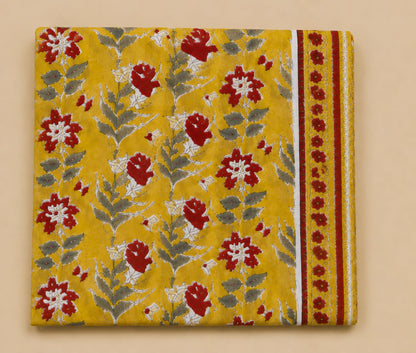 Mustard Bloom Kota Doriya Dupatta Suit Set