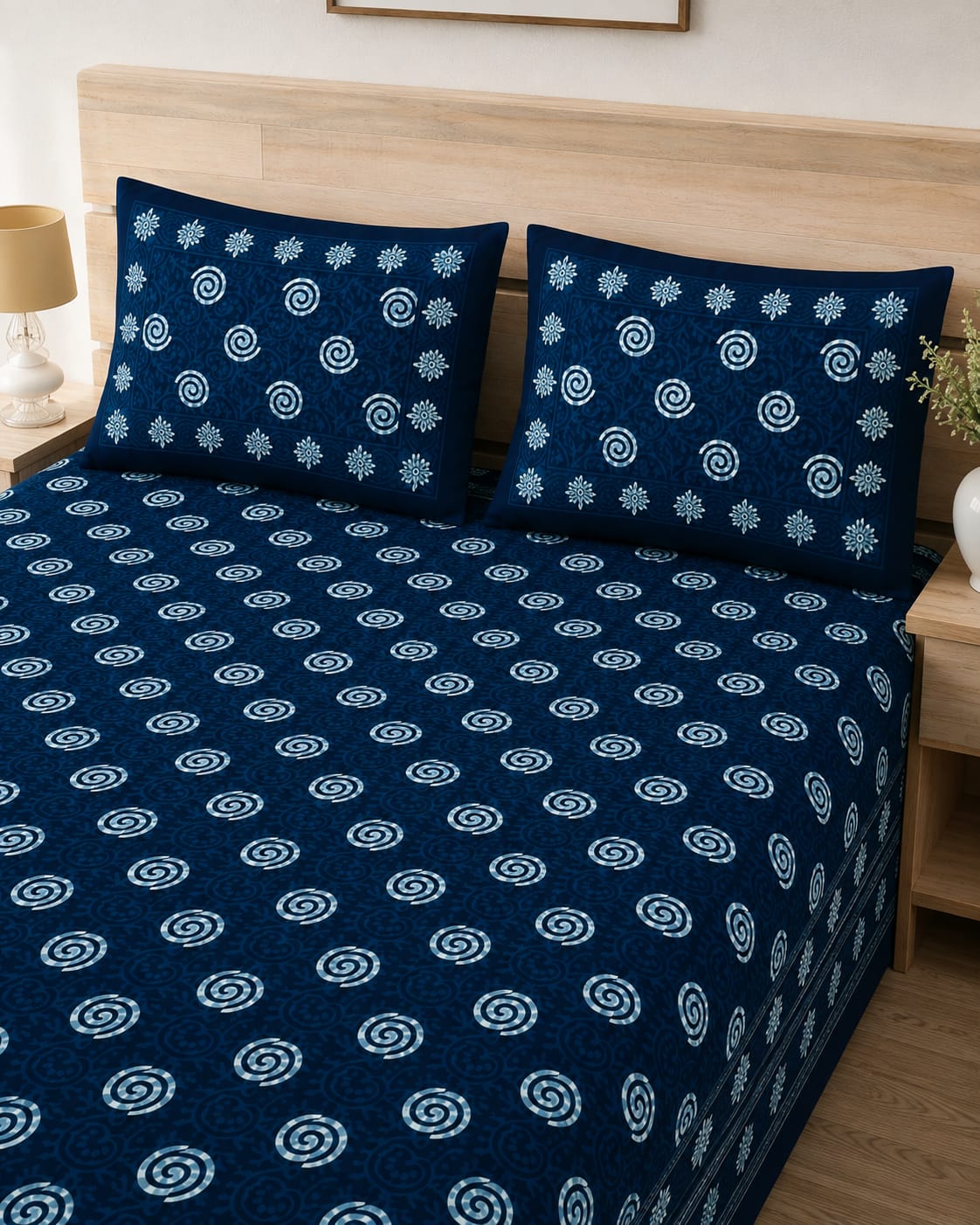 Neel Chakra Pure Cotton Double Bedsheet
