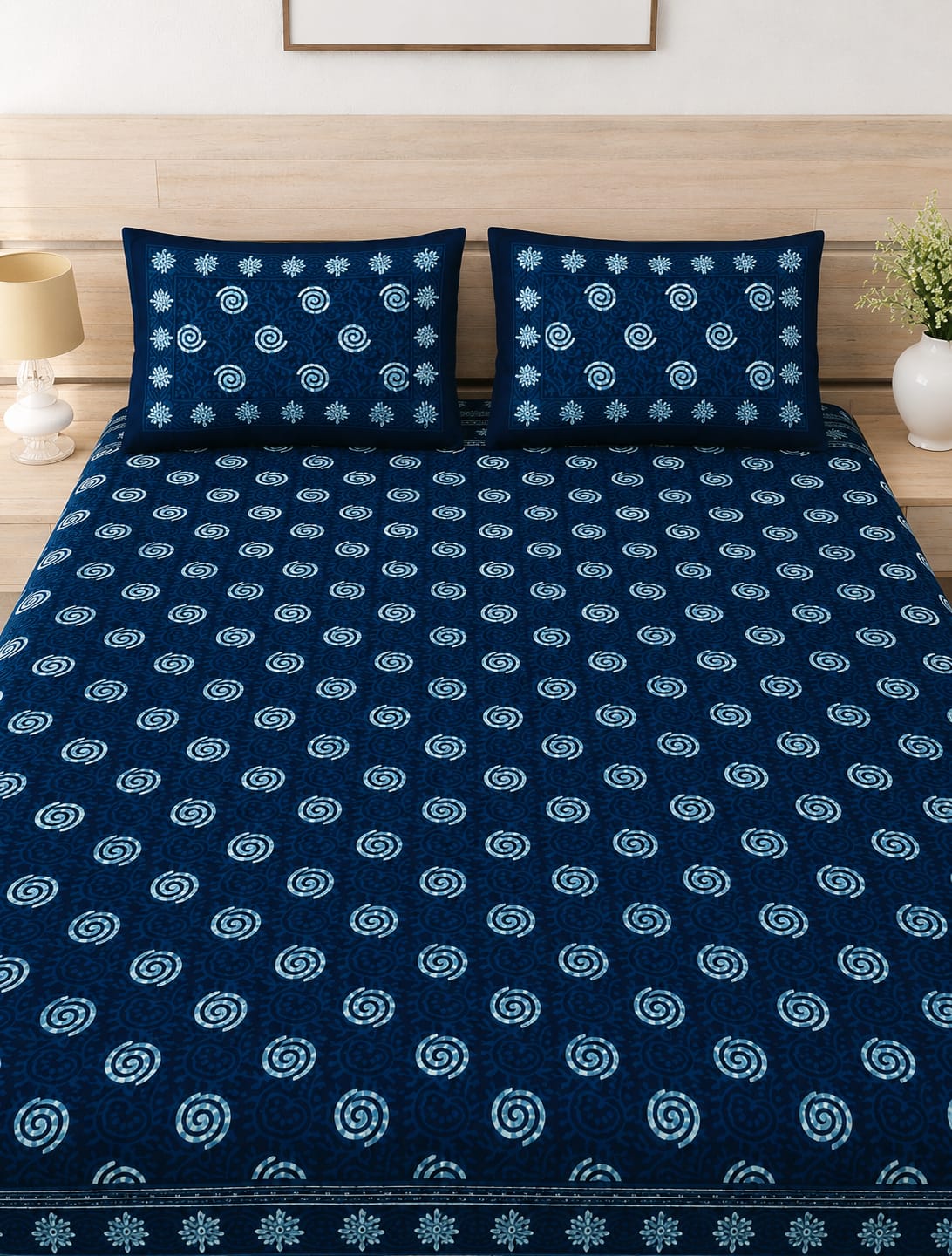 Neel Chakra Pure Cotton Double Bedsheet
