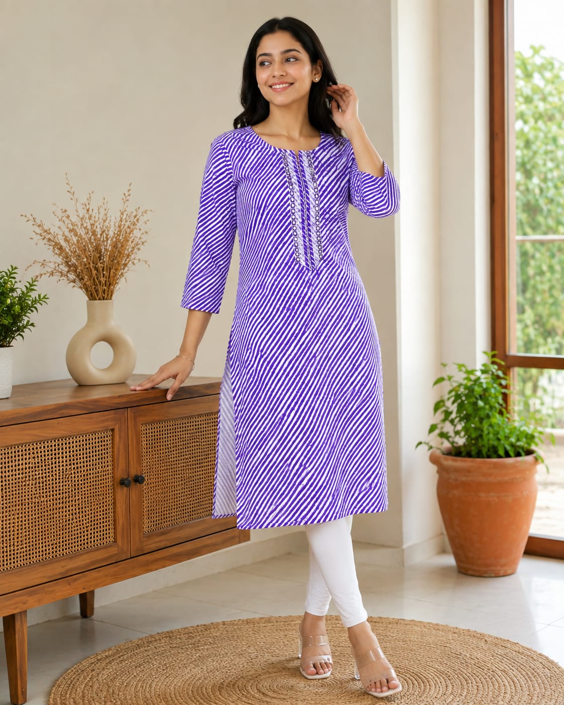 Neelam Leheriya Cotton Kurti