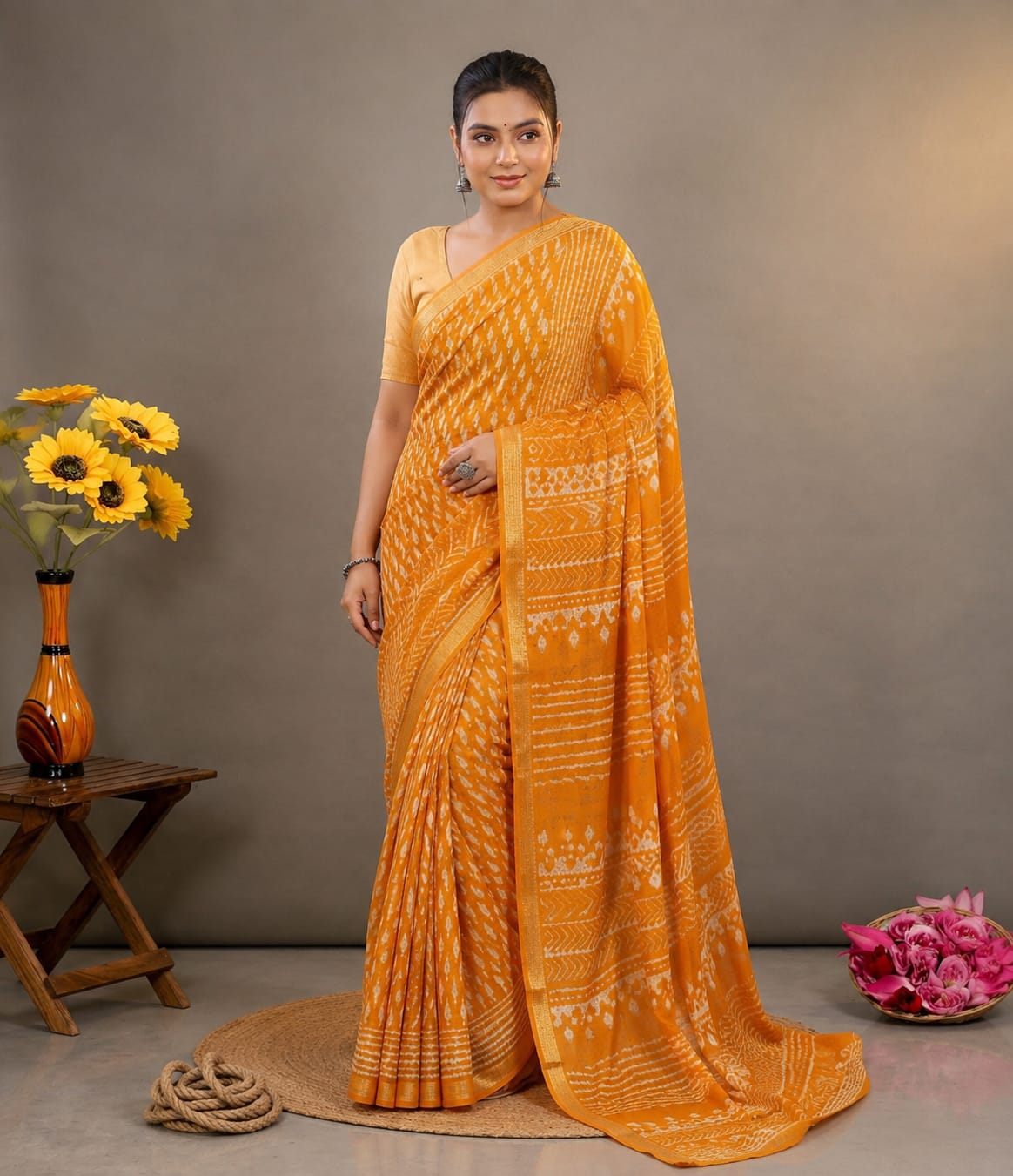 Noor-e-Zafran Kota Doriya Saree