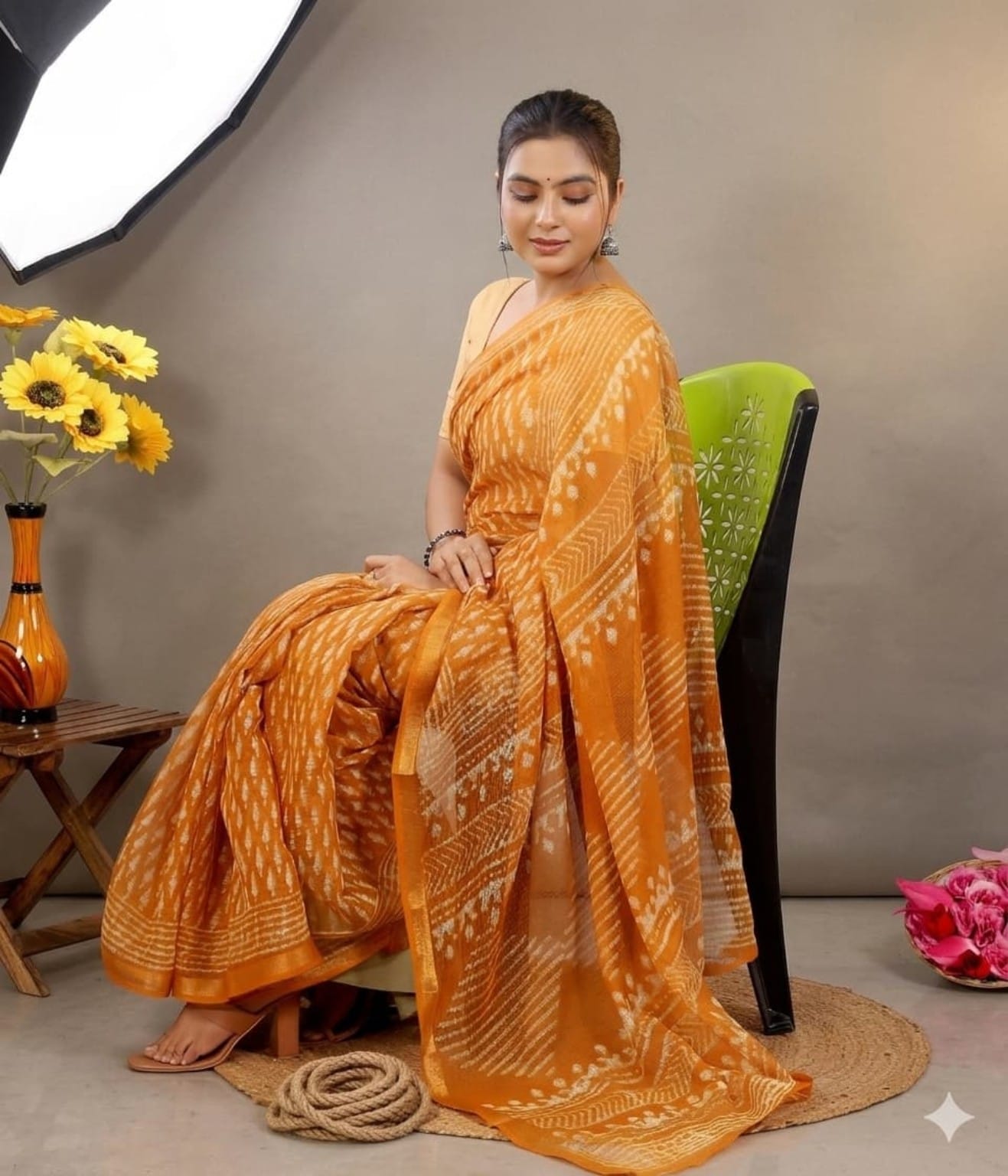 Noor-e-Zafran Kota Doriya Saree