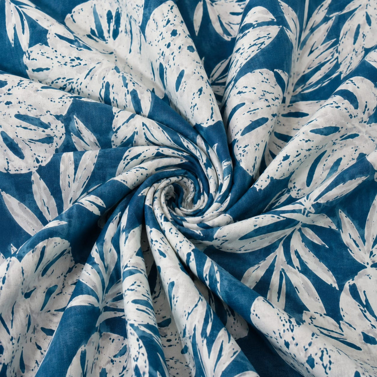 Ocean Bloom Cotton Running Fabric