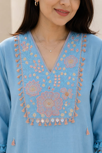 Ocean Blue Meher Co-Ord Set