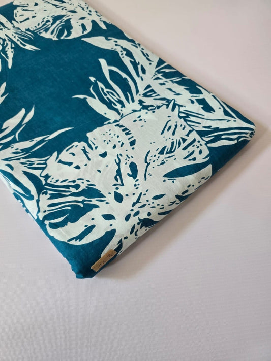 Ocean Bloom Cotton Running Fabric