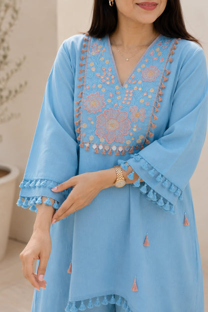 Ocean Blue Meher Co-Ord Set